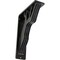 Ekena Millwork Damon Wrought Iron Bracket, (Triple center brace), Antiqued Pewter 2"W x 5 1/2"D x 8"H BKTM02X05X08TDAAPW - alternate 1